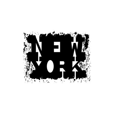 New York tipografi bir grunge tarzı. Vintage kavramı.