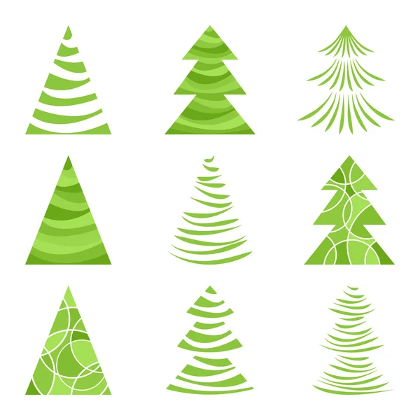 Arbres de Noël ensemble — Image vectorielle