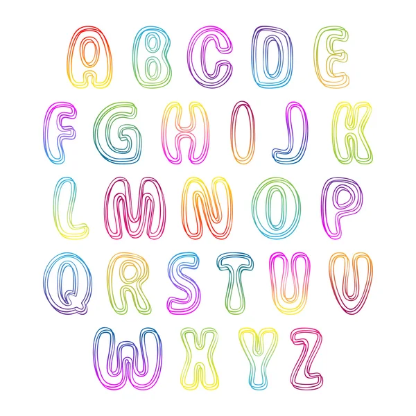 Conjunto de letras coloridas. Alfabeto para su diseño — Vector de stock