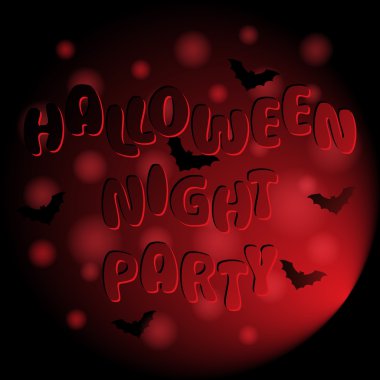 Yazı ve yarasalar Cadılar Bayramı partisi arka plan.