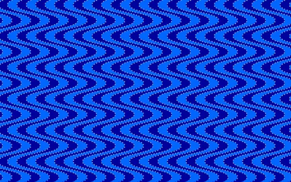 Geometrisch Gewellter Blauer Zickzack Hintergrund Mit Weißen Konturen Für Design — Stockvektor