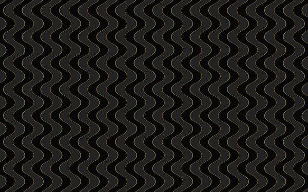 Abstrakter Geometrischer Grauer Hintergrund Aus Einem Muster Schwarzer Wellenlinien Mit — Stockvektor