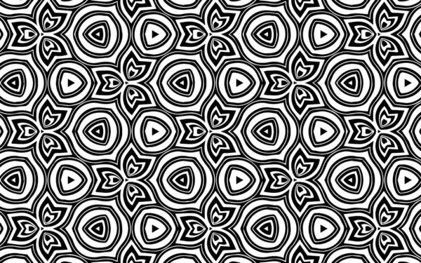 Чорний Білий Стилістичний Візерунок Геометричних Фігур Мексиканському Африканському Індійському Стилі — стоковий вектор