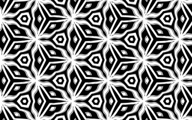 İç içe geçmiş çizgilerle etnik siyah-beyaz doğulu desen. Renkler ve duvar kağıtları için geometrik arkaplan.