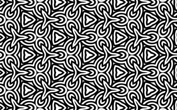Texture Geometrica Bianco Nero Con Motivo Linee Intrecciate Indiane Colorazione — Vettoriale Stock