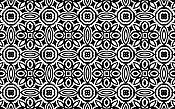 Етнічний Чорно Білий Традиційний Візерунок Східному Стилі Абстрактна Геометрична Текстура — стоковий вектор