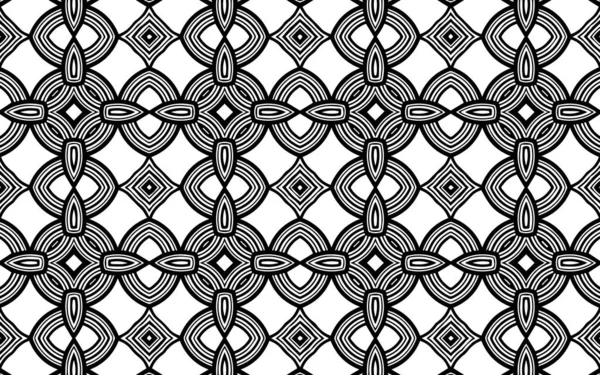 Doodling Origen Geométrico Étnico Plantilla Blanca Negra Abstracta Textura Estilizada — Vector de stock