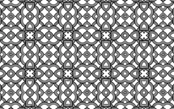 Doodling Origen Geométrico Étnico Plantilla Blanca Negra Abstracta Textura Elegante — Archivo Imágenes Vectoriales