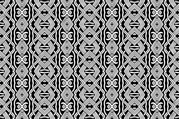 黒い白い幾何学的背景 民族イスラム モロッコ アラビア語のパターン 元の落書きスタイル ステンドグラス プレゼンテーション 織物のテンプレート — ストックベクタ