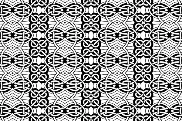 Schwarz Weißer Geometrischer Hintergrund Ethnisch Islamisches Marokkanisches Arabisches Muster Exotischer — Stockvektor