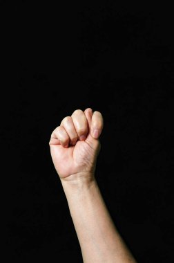 El yapımı ve Uluslararası Harf T Uluslararası işaret dili karanlık arka plan Uluslararası işaret dili koyu arkaplan