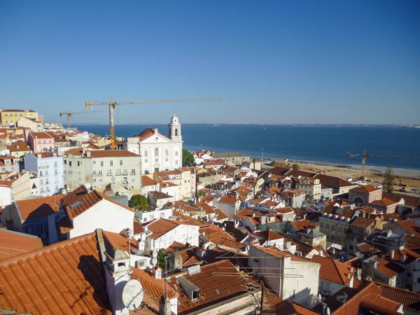 Vista Lisbona Dall Ascensore Santa Justa Lisbona — Foto Stock