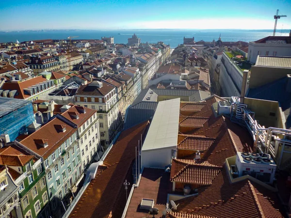 Uma Vista Lisboa Santa Justa Elevador Lisboa — Fotografia de Stock