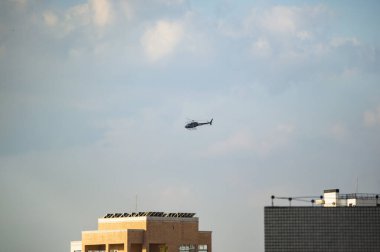 Sao Paulo Sao Paulo - Brezilya - 05: 12 Helicopter Sao Paulo şehrinin kuzey bölgesinde 
