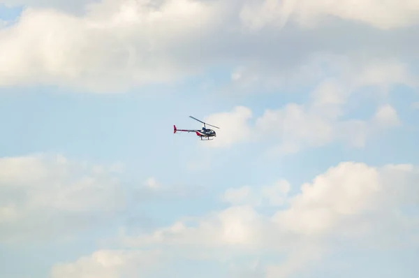 Sao Paulo Sao Paulo Brasilien 2021 Hubschrauber Bei Einem Polizeieinsatz — Stockfoto