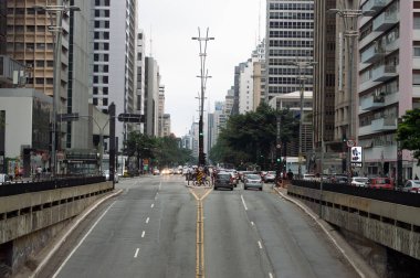 Sao Paulo, Sao Paulo Brezilya 02 Ocak 2021 Ünlü Paulista Bulvarı