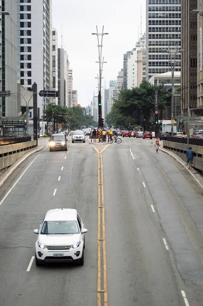 Sao Paulo, Sao Paulo Brezilya 02 Ocak 2021 Ünlü Paulista Bulvarı