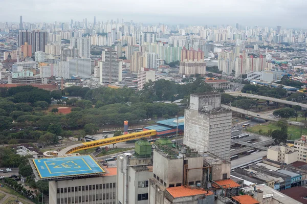Sao Paulo Brazil Czerwiec 2021 Widok Panoramę Sao Paulo Pochmurny — Zdjęcie stockowe