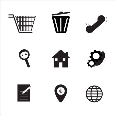 Teknoloji ve ofis i con vektör.