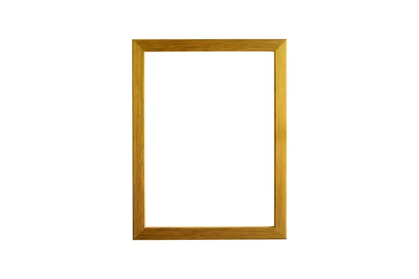 茶色の木製の写真フレームの隔離された白い背景 — ストック写真