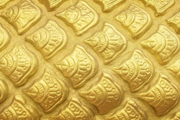 Golden Dragon scales texture background.
