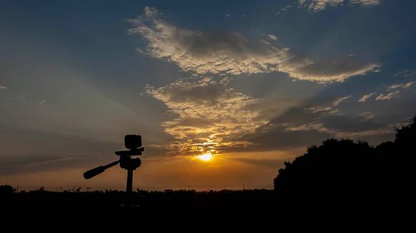 Macchina Fotografica Azione Digitale Che Scatta Fotografia Registrazione Video Bello — Foto Stock