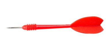 Tek kırmızı ve dart İzole edilmiş Beyaz Arkaplan.