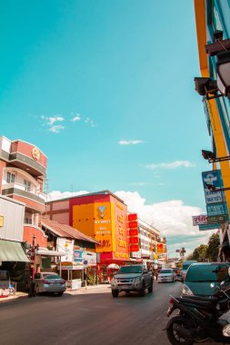 Film tahılları 29 Mayıs 2020. Özel coğrafi çekiciliğini göster Farklı yaşam koşulları, günlük yaşam karantinası sırasında şehir dışındaki Lamphun Thailand kırsalında