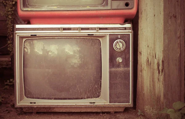 Retro Style Old Television 1950 1960 1970S Vintage Tone Instagram — 스톡 사진