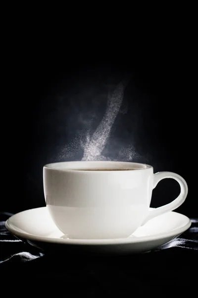 Coffee Cup Black Background — Stock Photo, Image