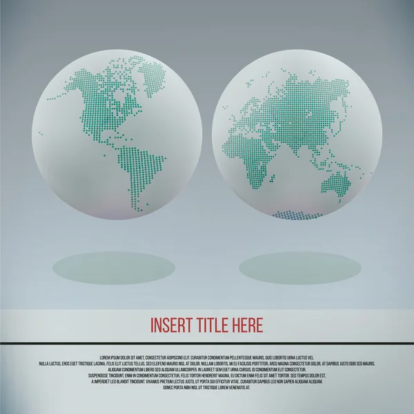 Modèle vectoriel de conception de globes pointillés . — Image vectorielle