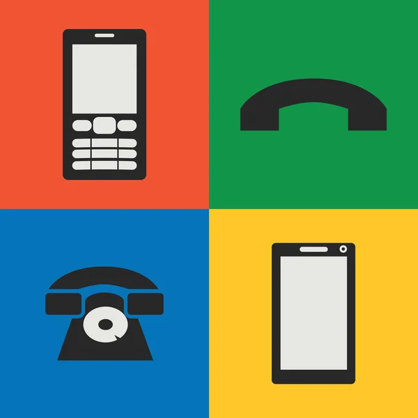 Různé telefony ikony. — Stockový vektor