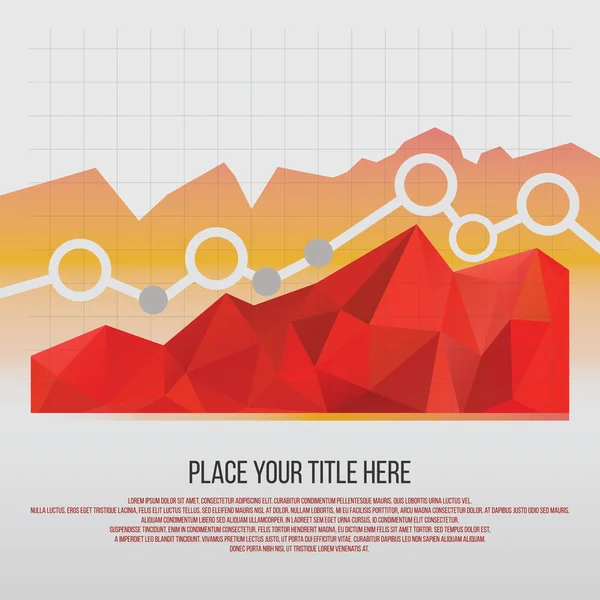 Editable business diagram graph chart — Stock Vector