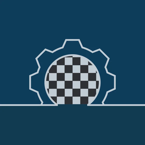 Mecanismo del icono de ajedrez . — Archivo Imágenes Vectoriales