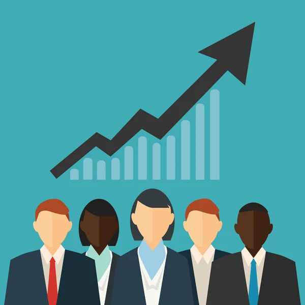 Business mensen vooruitgang — Stockvector