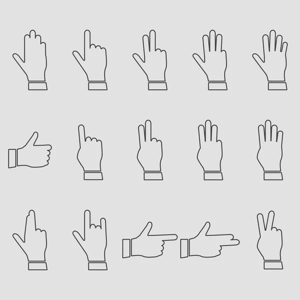 Hand teken pictogrammenset. — Stockvector