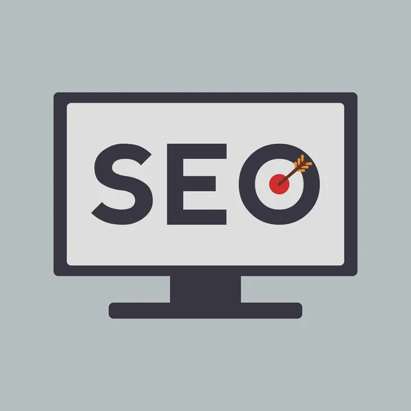 Search Engine Optimization met pijl — Stockvector