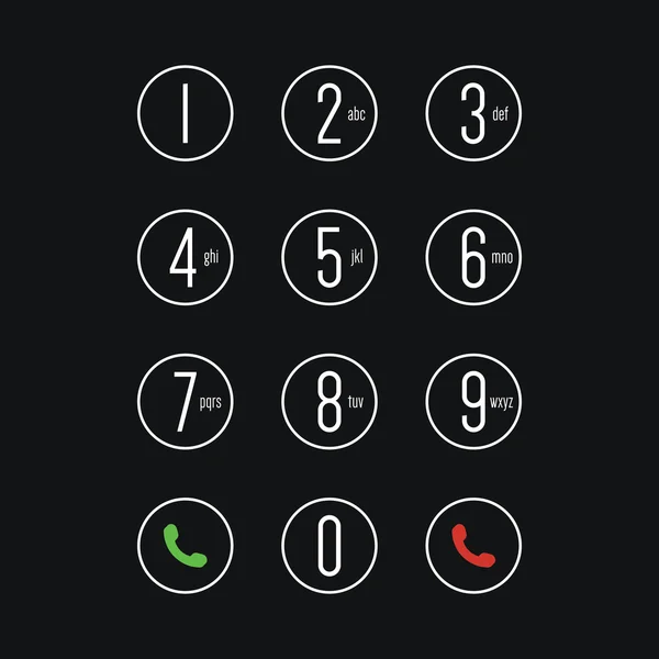 Ilustrasi keypad telepon . - Stok Vektor