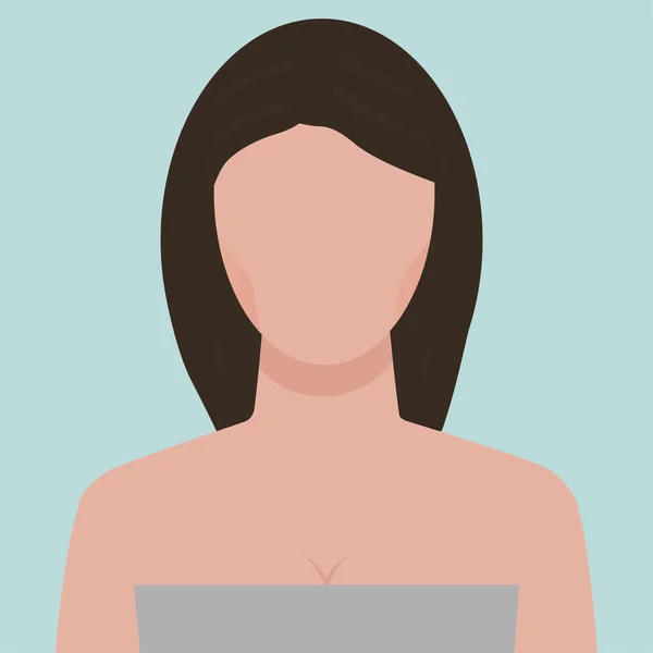 Avatar fille sans visage — Image vectorielle