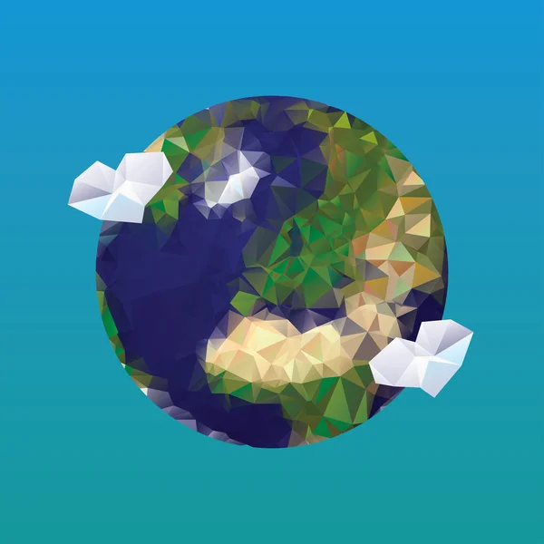 Polygonal globe illustration. — Stock Vector