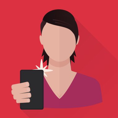 Kız selfie çekiyor.