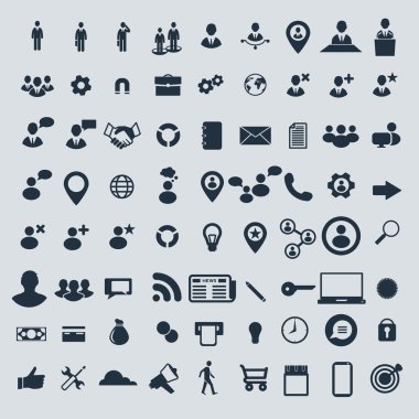 Big set of business icons. clipart