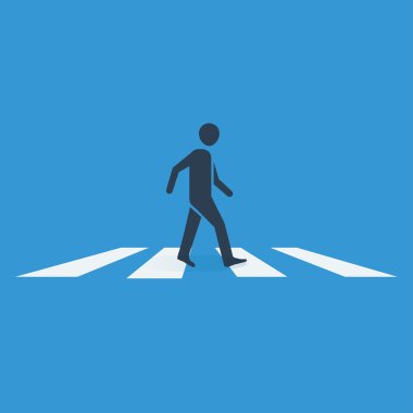 Pedestrian crossing  icon. clipart