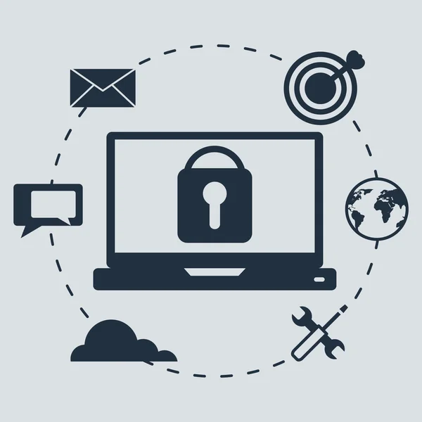 Ilustración protección de datos . — Archivo Imágenes Vectoriales