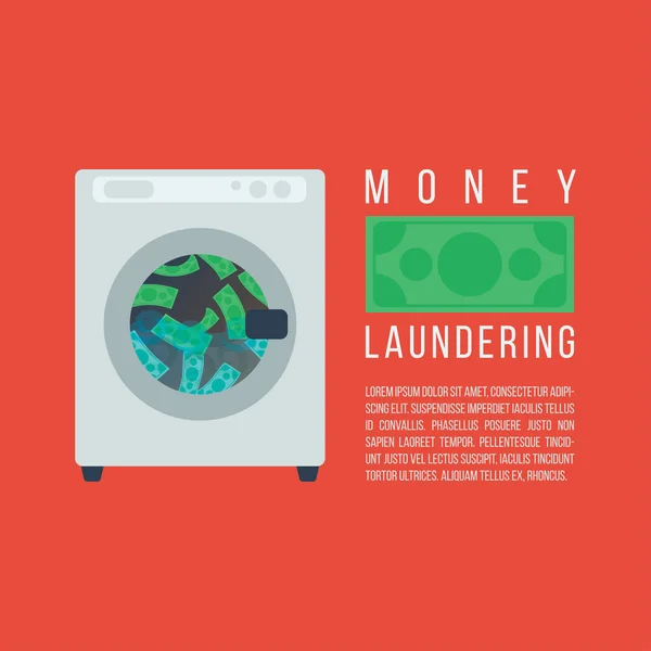 Washing money  illustration — Stock Vector