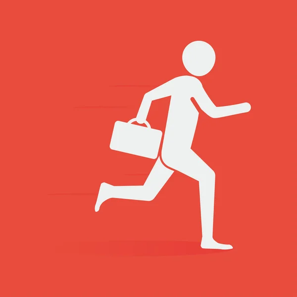 Palillo hombre figura corriendo — Vector de stock