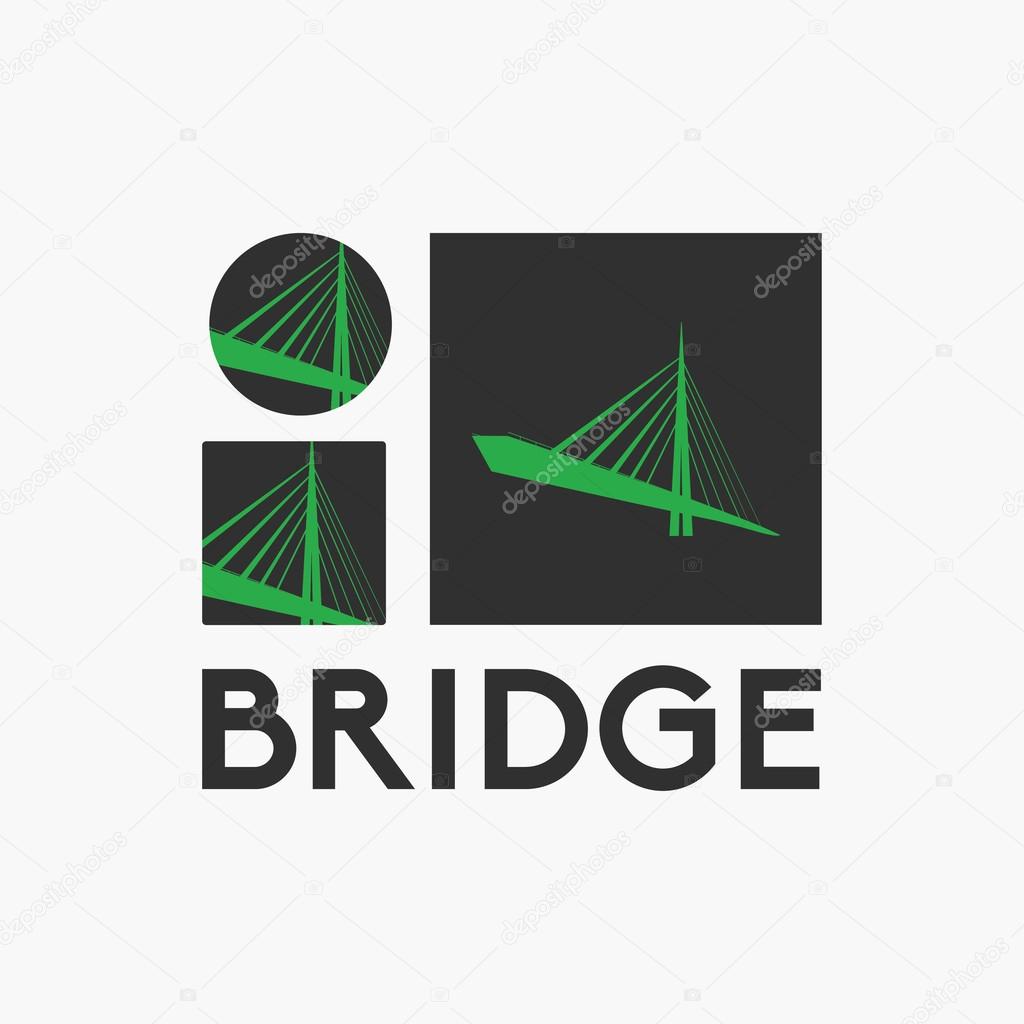 Vector set of three bridge logos.