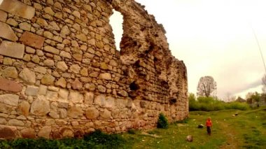 Templar Şövalyeleri kale Transcarpathia kalesi kalıntıları eski