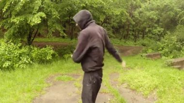 Öğretim antik sihirli Hint movementthe ilk serisi parkta gösterir: genel plan, orta atış, yakın çekim