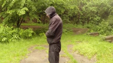 Öğretim antik sihirli Hint movementthe ilk serisi parkta gösterir: genel plan, orta atış, yakın çekim